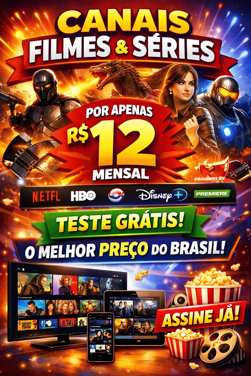 IPTV POR APENAS R$ 12 MENSAL
